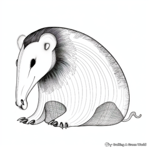 Cute 'A' is for Anteater Coloring Pages 2