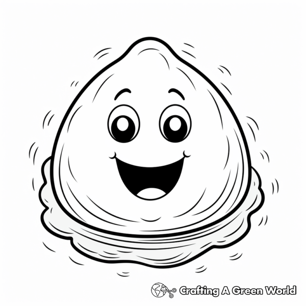 Cute and Fluffy Fried Egg Coloring Pages 1