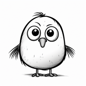 Cute And Simple Crow Coloring Pages For Toddlers 2