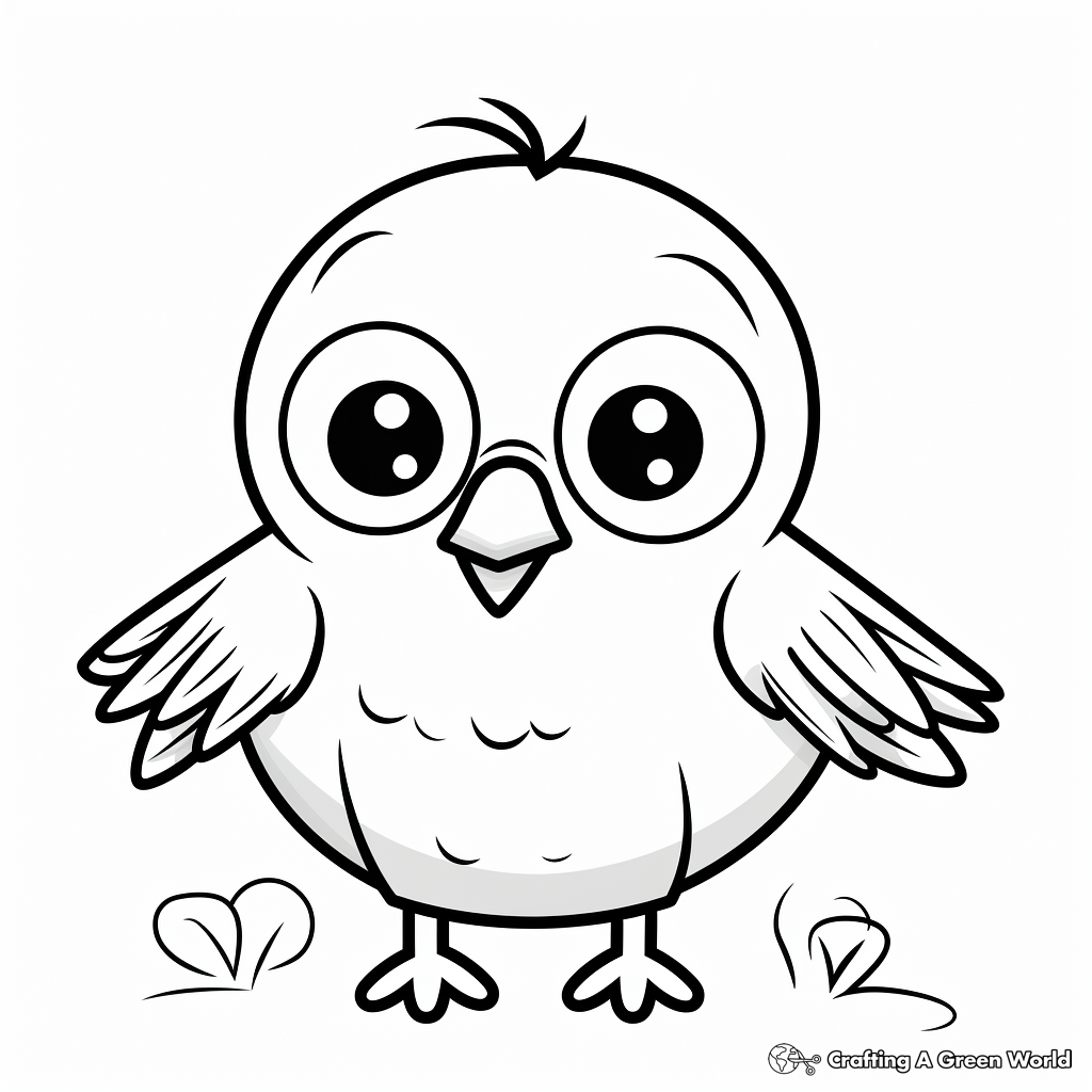 Cute And Simple Crow Coloring Pages For Toddlers 3