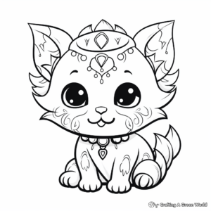 Cute Animal-Themed Sugar Skull Coloring Pages 4