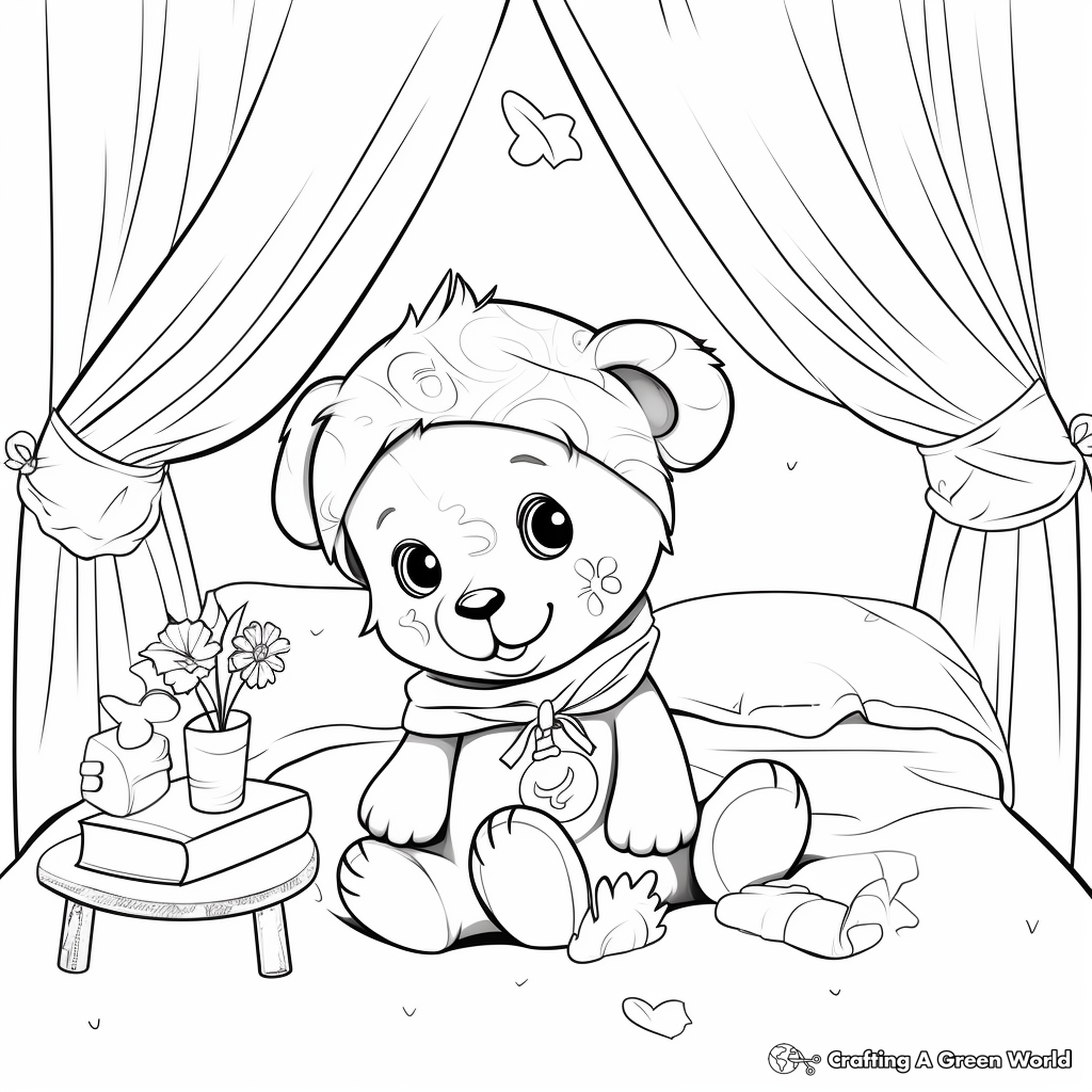 Cute Animals Wishing Speedy Recovery Coloring Pages 2