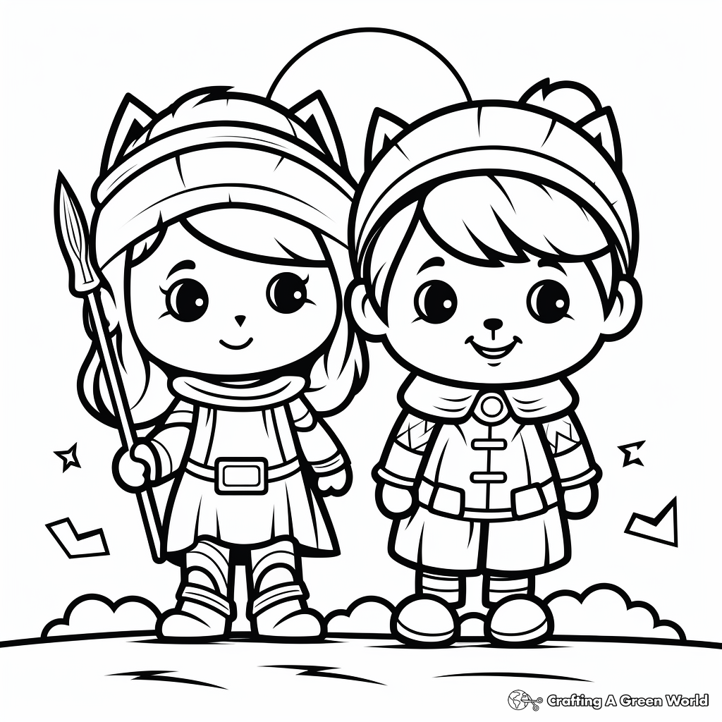 Cute April Fools Characters Coloring Pages 3