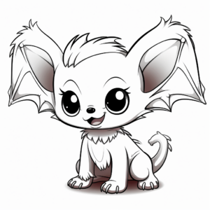 Cute Baby Bat Coloring Pages 2