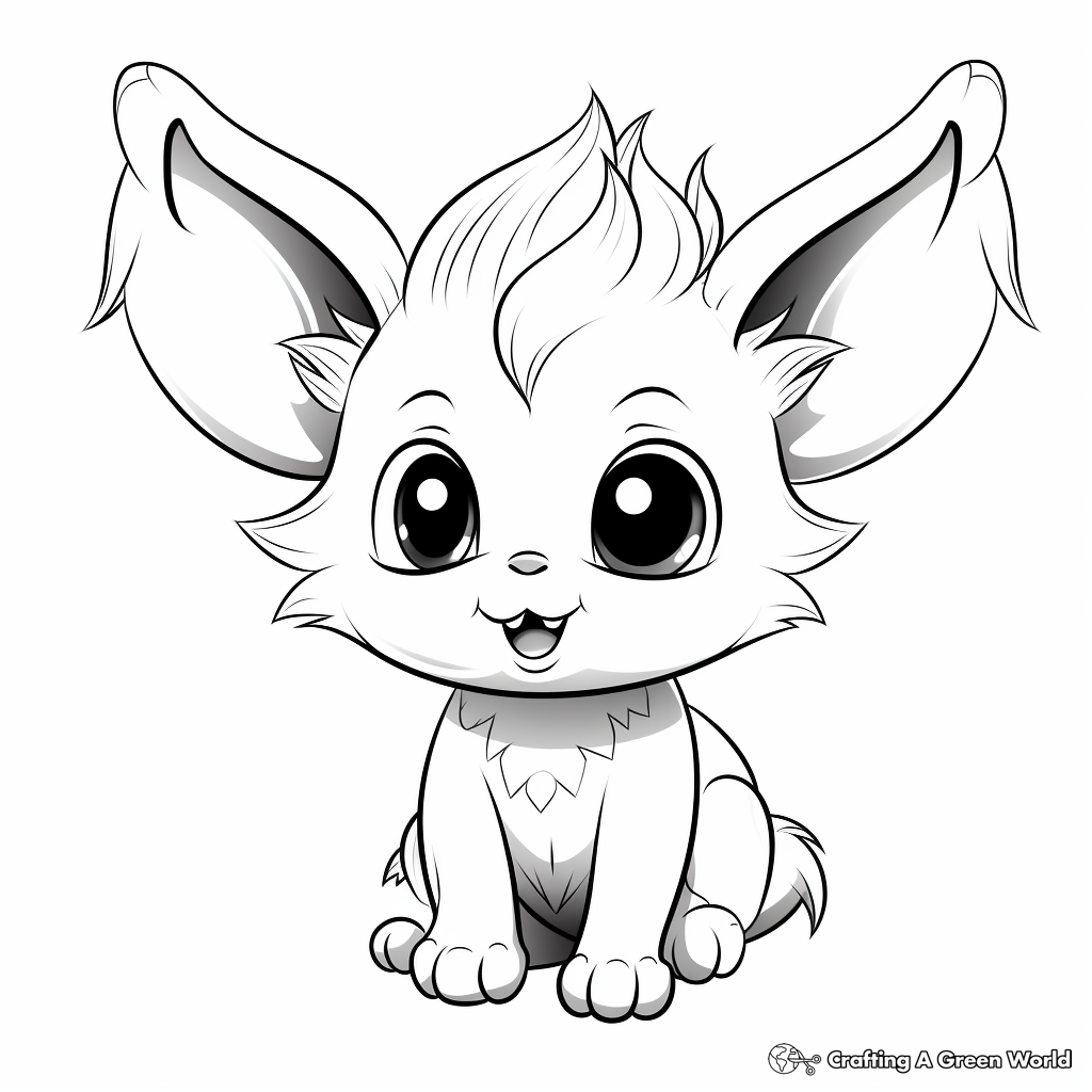 Cute Baby Bat Coloring Pages 3