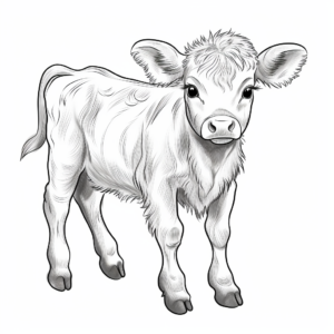 Cute Baby Bull Coloring Pages 3