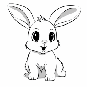 Cute Baby Bunny Coloring Pages 2