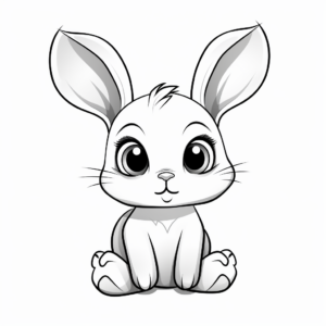 Cute Baby Bunny Coloring Pages 4