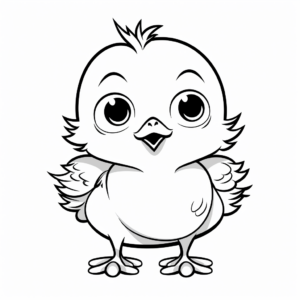 Cute Baby Chick Coloring Pages 1