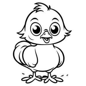 Cute Baby Chick Coloring Pages 2