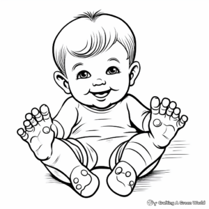 Cute Baby Feet Coloring Pages 4