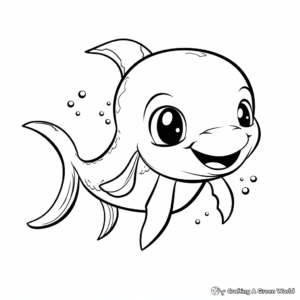 Cute Baby Mosasaurus Coloring Pages 1