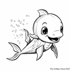 Cute Baby Mosasaurus Coloring Pages 3