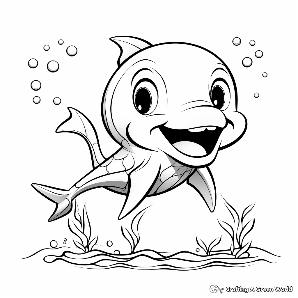 Cute Baby Mosasaurus Coloring Pages 4