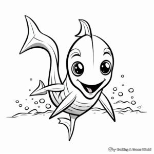 Cute Baby Plesiosaurus Coloring Pages 4