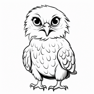 Cute Baby Red Tailed Hawk Coloring Pages 4