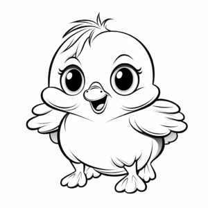 Cute Baby Robin Bird Coloring Pages 2
