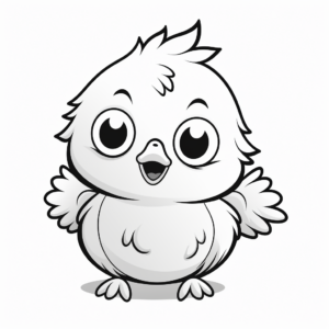 Cute Baby Robin Bird Coloring Pages 3