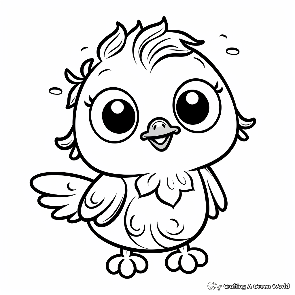 Cute Baby Robin Bird Coloring Pages 4