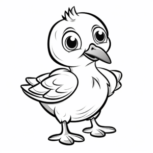Cute Baby Seagull Coloring Sheets 2