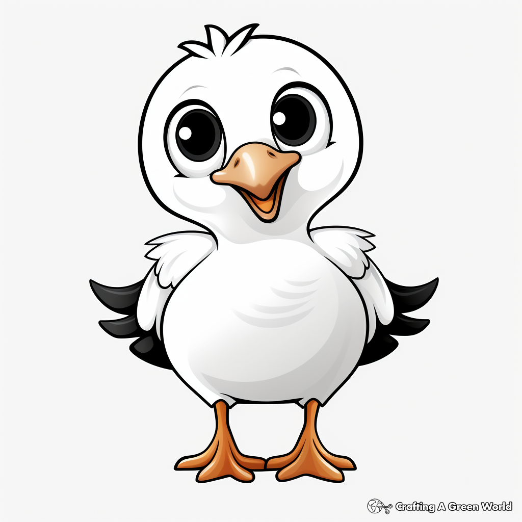 Cute Baby Seagull Coloring Sheets 4