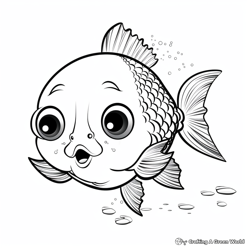 Cute Baby Sunfish Coloring Pages for Kids 1