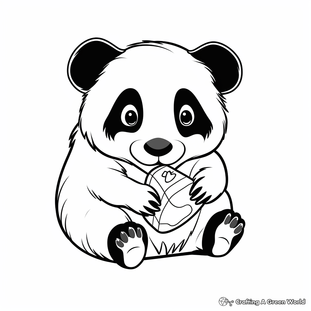 Cute Badger Eating Coloring Pages 1