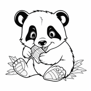 Cute Badger Eating Coloring Pages 2