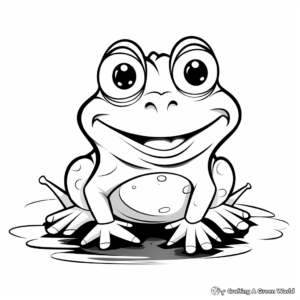 Cute Bullfrog Pinnacle Coloring Pages for Kids 4