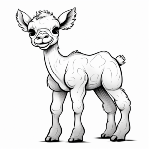 Cute Camel Calf Coloring Pages 3