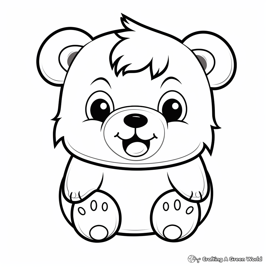Cute Cartoon Bear Coloring Pages for Fun 4