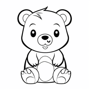 Cute Cartoon Beaver Coloring Pages 1