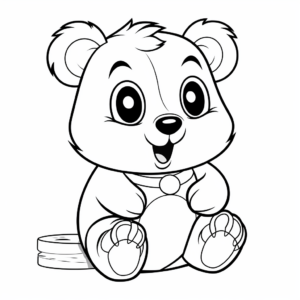 Cute Cartoon Beaver Coloring Pages 3