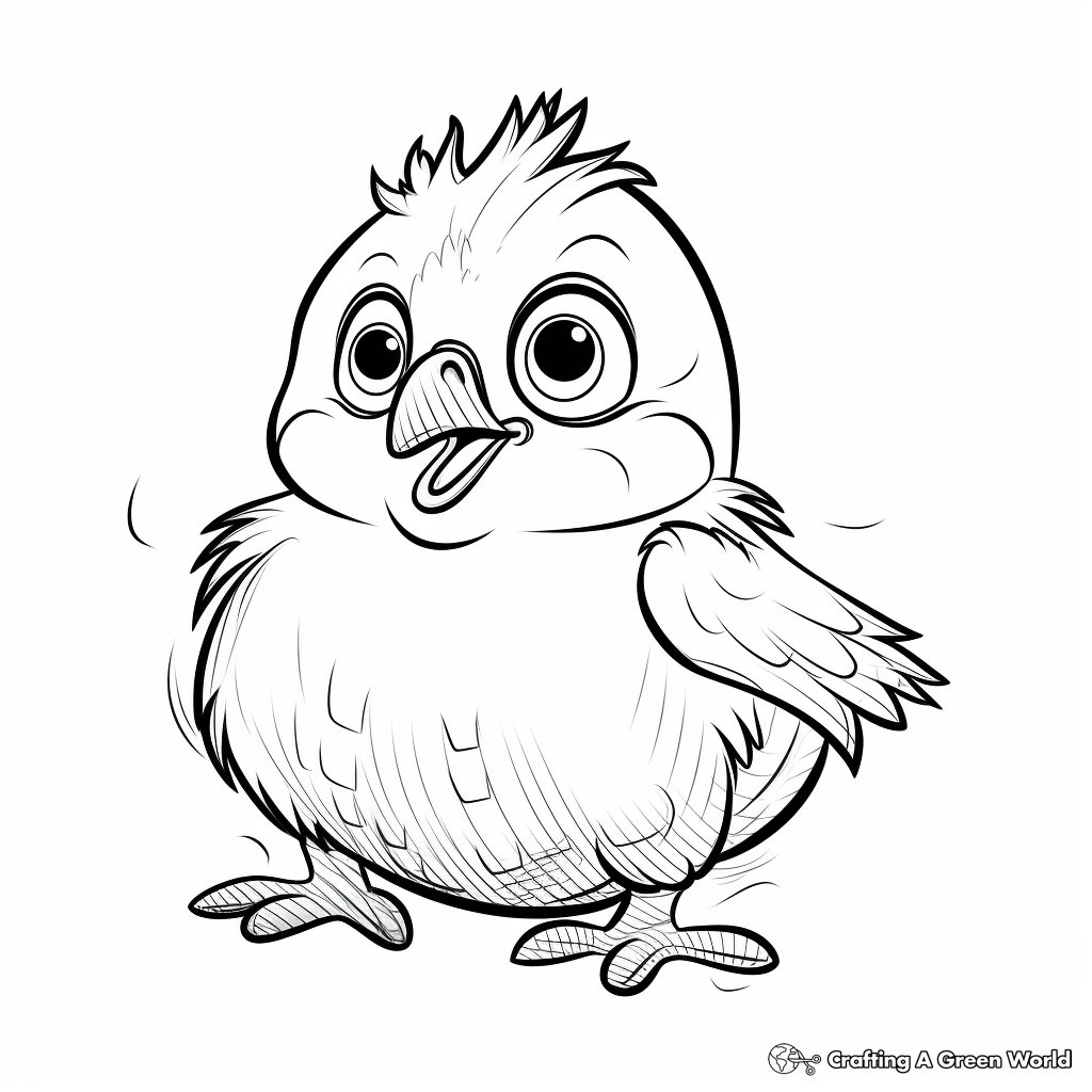 Cute Cartoon Penguin Coloring Pages 2