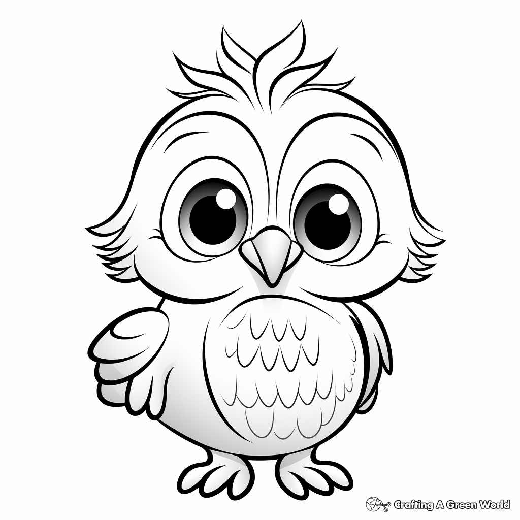 Cute Cartoon Penguin Coloring Pages 4