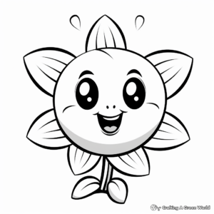 Cute Daisy Flower Coloring Pages for Kids 1