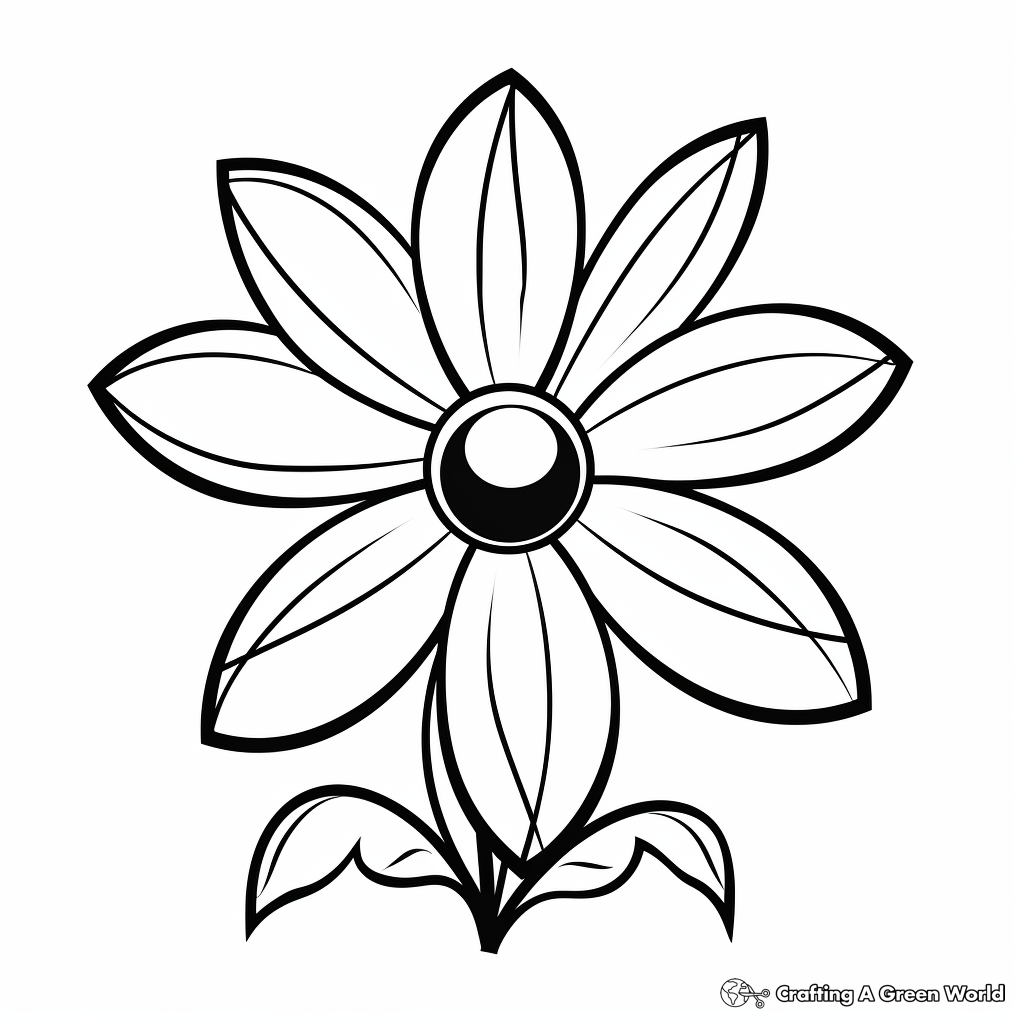 Cute Daisy Flower Coloring Pages for Kids 4