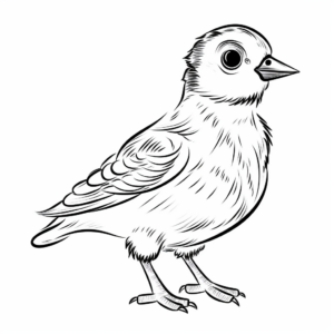 Cute Downy Woodpecker Coloring Sheets for Kids 4