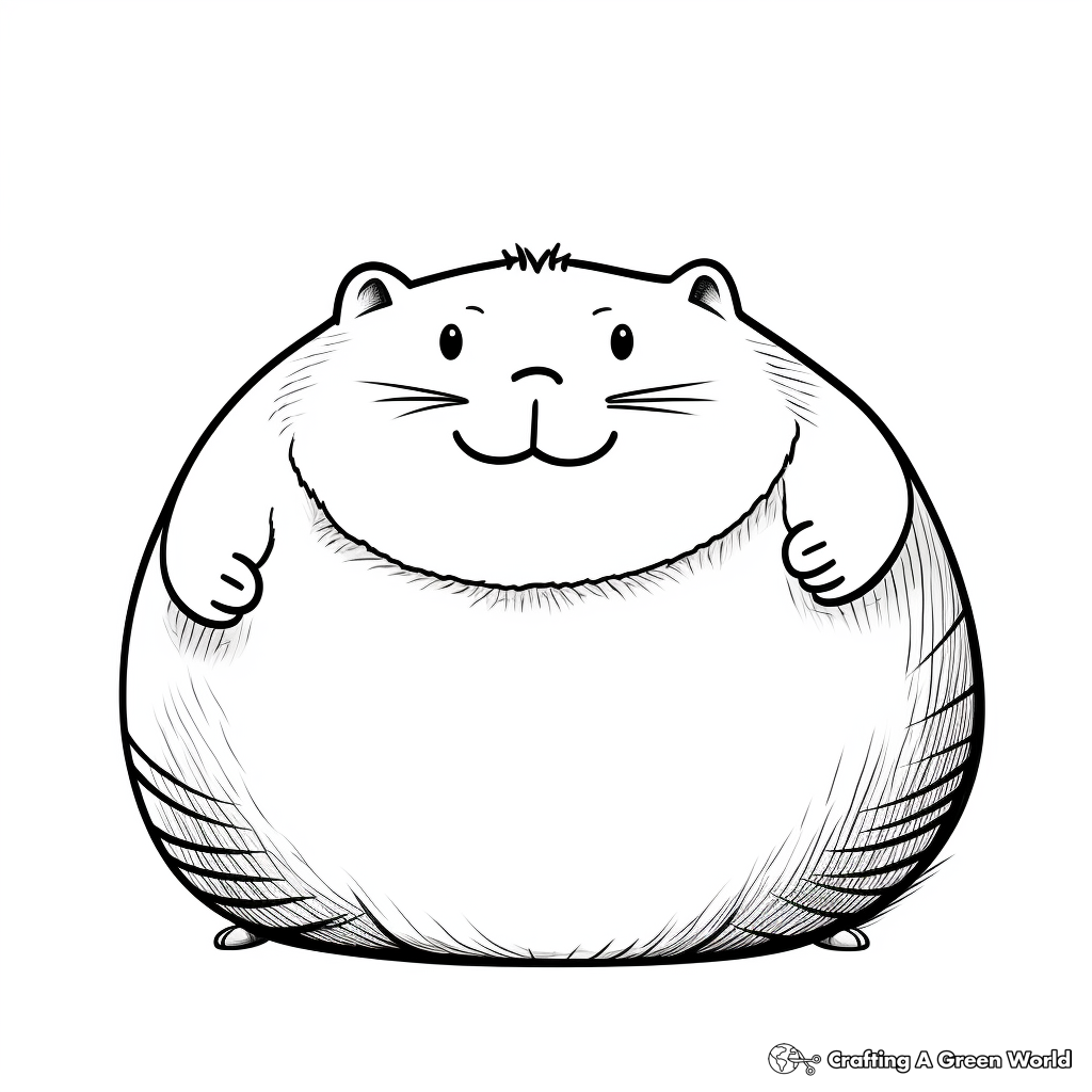 Cute Fat Cat Coloring Pages 2