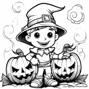 Cute Halloween Kindergarten Coloring Pages 2