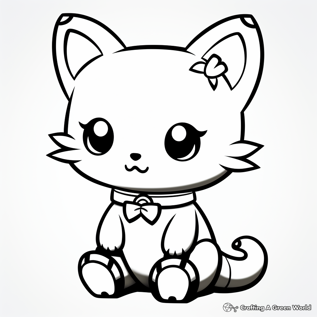 Cute Hello Kitty Coloring Pages for Kids 1
