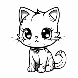 Cute Hello Kitty Coloring Pages for Kids 3