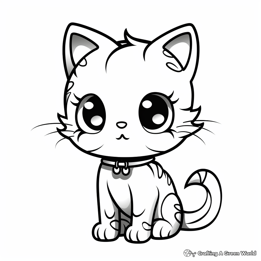 Cute Hello Kitty Coloring Pages for Kids 3