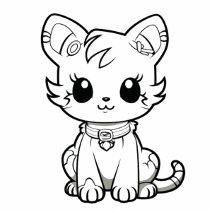 Cute Hello Kitty Coloring Pages for Kids 4