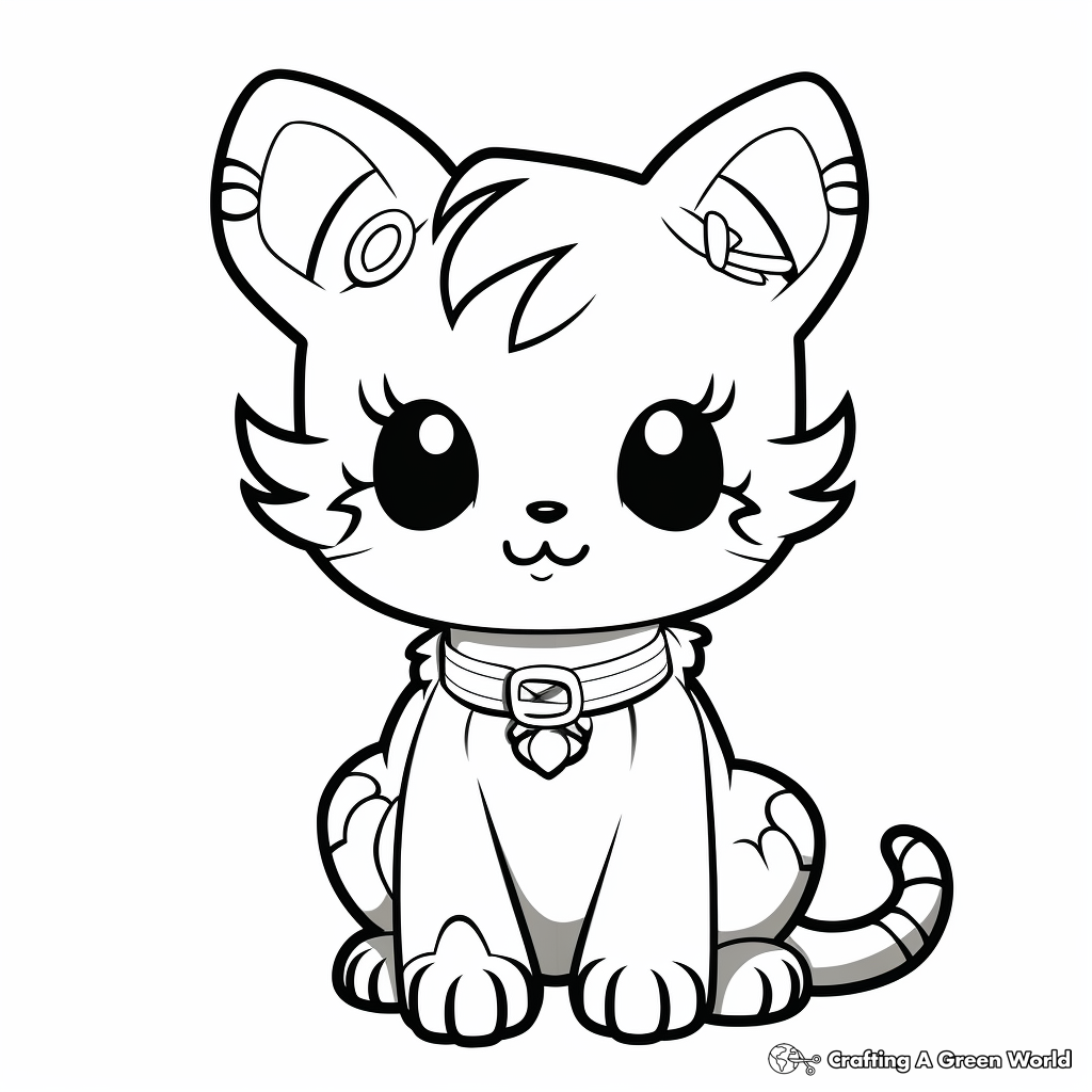 Cute Hello Kitty Coloring Pages for Kids 4