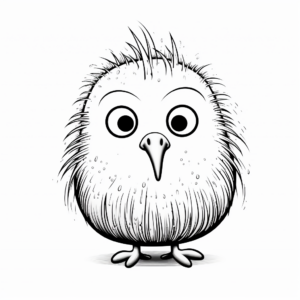 Cute Kiwi Bird Coloring Pages For Kids 1