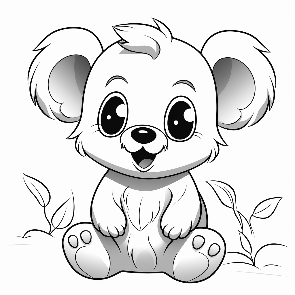 Cute Koala Bear Coloring Pages 4