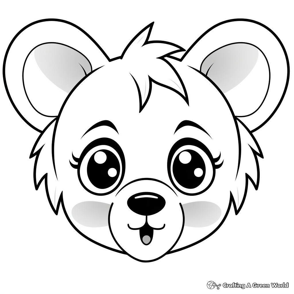 Cute Koala Face Coloring Pages For Children 2
