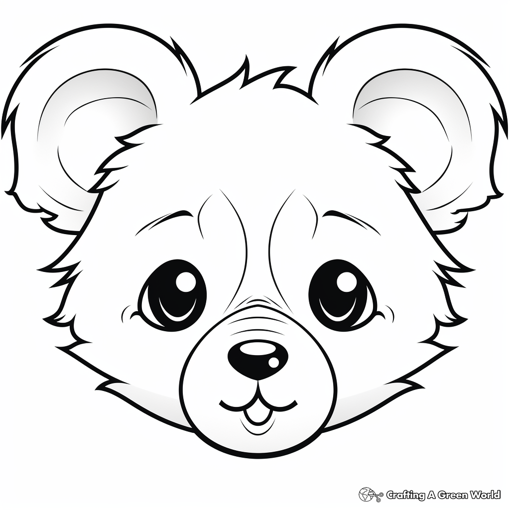 Cute Koala Face Coloring Pages For Children 3