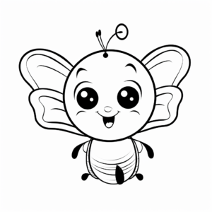 Cute Little Butterfly Coloring Pages for Toddlers 1